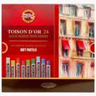 Giz Pastel Seco Soft com 24 Cores Toison Dor Koh-I-Noor 8514