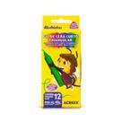 Giz triangular curto c/12 acrilex Giz triangular curto c/12 acrilex