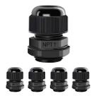 Glândulas de cabo LemoTech NPT 1 à prova d'água 18-25 mm, pacote com 5 unidades de nylon