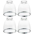 Glass Shade Substituições Eidonta, pacote com 4, 12,5 cm A, 12 cm D, transparente