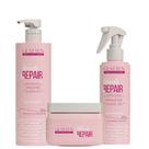Glatten Kit Smooth & Repair - Tratamento Profissional Reconstrução Shampoo, Máscara e Finalizador