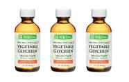 Glicerina Vegetal De La Cruz, Glicerina Líquida 100% Pura Grau USP para Cabelo, Pele e Projetos DIY, Frasco de Vidro, 60 ml (3 Frascos)
