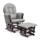 Glider and Ottoman Storkcraft Premium Hoop Espresso com cinza claro
