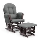 Glider e Ottoman Storkcraft Premium Hoop Espresso/Grey