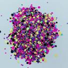 Glitter MIX de Amarelo, Rosa, Roxo e Preto (30 g)