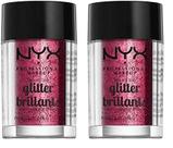 Glitter NYX PROFESSIONAL MAKEUP vermelho para rosto e corpo (pacote com 2)