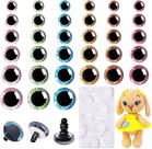Glitter Safety Eyes MUCUNNIA para Amigurumi 12-30 mm 180 unidades
