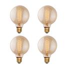 Globe Bulb runquiz G25 (G80) Edison 60 W 240 lm 2100 K E26, pacote com 4