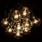 Globe String Lights Hometown Evolution 50m G40 com lâmpadas transparentes