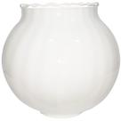 Globo Bola Americana Canelada Branco Brilho Para lustres