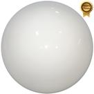 Globo Bolinha Vidro Branco Leitoso Brilho Sem Colar 04,7x10