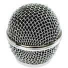 Globo Cabeça Metal P/ Microfones Cor Prata Ou Preto Para Modelo Tipo Dinamico E Carol