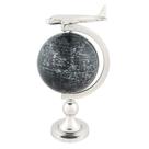 Globo com suporte e modelo de avião, artesanato antigo e moderno Globo com suporte e modelo de avião, artesanato antigo e moderno
