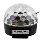Globo de Luz Giratório LED LED 9 Cores 30W Bluetooth USB Preto Aquilae Globo de Luz Giratório LED LED 9 Cores 30W Bluetooth USB Preto Aquilae