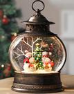Globo de neve Gorrzai Snowman Snow Globe Lanterna 30cm com luz