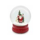 Globo decorativo animado som neve 23x21cm vermelho florarte