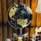Globo Decorativo de Mesa Black Golden - Base Prata