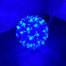 Globo Lampadas Luzes De Led Flor Bola Natal Decoração Tomada Cor:Azul
