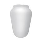 Globo Master Fechado Plástico Ventilador de Teto Boca com 10cm de Diâmetro Universal Branco Fosco