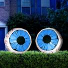 Globo ocular inflável de Halloween Light Up de 90 cm Joiedomi, pacote com 2