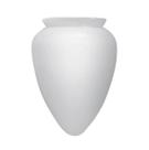 Globo Pera Plástico Ventilador de Teto Boca com 10cm de Diâmetro Universal Branco Fosco