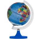 Globo Terrestre Base Azul S/ Luz 21cm Diâmetro- 33cm Altura