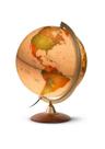 Globo Terrestre Colombo Decorativo Com Iluminação Base Madeira 30cm