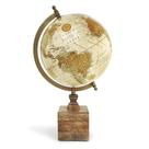 Globo Terrestre com Base Quadrada em Madeira e Plástico 38cm Globo Terrestre com Base Quadrada em Madeira e Plástico 38cm