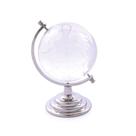 Globo terrestre decorativo cristal incolor 7,5x9x12cm