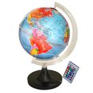 Globo Terrestre Gênio Político Iluminação Colorida - 21cm