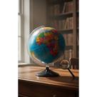 Globo Terrestre Político 30cm: Mundo Completo + Brinde Lupa! Globo Terrestre Político 30cm: Mundo Completo + Brinde Lupa!