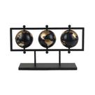 Globo terrestre Winston ferro 18,5cm preto/dourado -L Hermitage