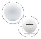 Globo Vidro Esfera Bola 10 Cm Diâmetro Fosco Sem Colar Branco