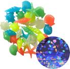 Glow in The Dark Pebbles Oubest Blue 100 unidades para jardim/aquário