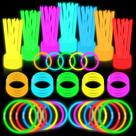 Glow Sticks JICUICUI Easter Basket Stuffers 800 unidades com acessos.