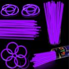Glow Sticks XiaWalangzhuo, roxo de 8 polegadas, pacote com 100 lembrancinhas de festa Glow Sticks XiaWalangzhuo, roxo de 8 polegadas, pacote com 100 lembrancinhas de festa