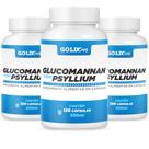 Glucomanan Psylium 360 cápsulas 500 mg kit 3 x 120 cáps Glucomannan