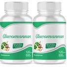 Glucomannan 240 cápsulas 500mg Kit 2 frascos de 120 caps glucomanan