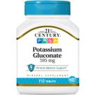 Gluconato de Potássio 595 mg 110 Comprimidos 21st Century
