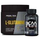 Glutamina Pura 120g Probiotica + Bcaa 30 Caps Black Skull Glutamina Pura 120g Probiotica + Bcaa 30 Caps Black Skull