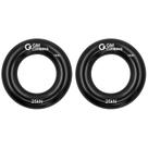 GM CLIMBING Anillo de Rappel Pequeño Negro 25kN para Escalada en Roca, Arborista, Rescate, Slackline y Hamaca 2 unidades