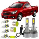 GM Montana Kit Farol Baixo Led Interno Externo Ré Teto Placa