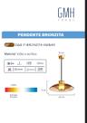 Gmh Pendente Bronzita 12w-ambar P-bronzita-ambar