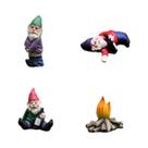 Gnomos De Jardim De Halloween Em Resina, Figuras Miniaturas Com Acessórios Para Decoração De Casa,