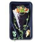 Go-908 emb. p/ temaki pet preto (16,5x9x4,5 cm) c/ 100 un. - galvanotek