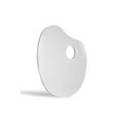 Gode Paleta p/ Pintura em Formato Anatômico Oval Branco 30x23 cm