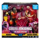 Godzilla x Kong, The New Empire Combo 2 Bonecos Kong Vs Skar 15cm com Acessórios - Sunny