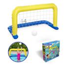 Gol Inflável Golzinho Rede Traves Piscina Flutuante + Bola