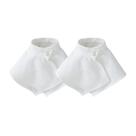 Gola de blusa chique, abotoada, removível, de algodão branco falso
