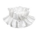 Gola de blusa de algodão romântico com babados para mulheres Gola de blusa de algodão romântico com babados para mulheres